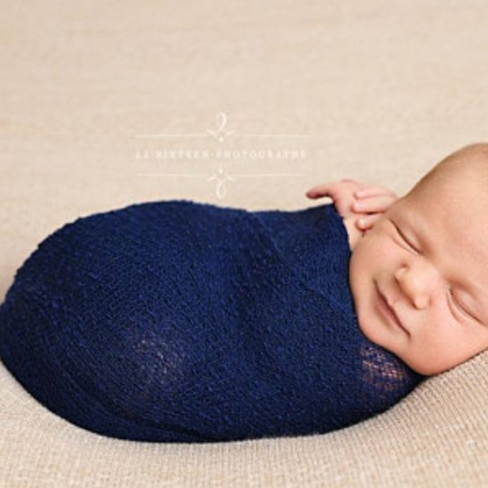 Navy Blue Stretch Knit Wrap